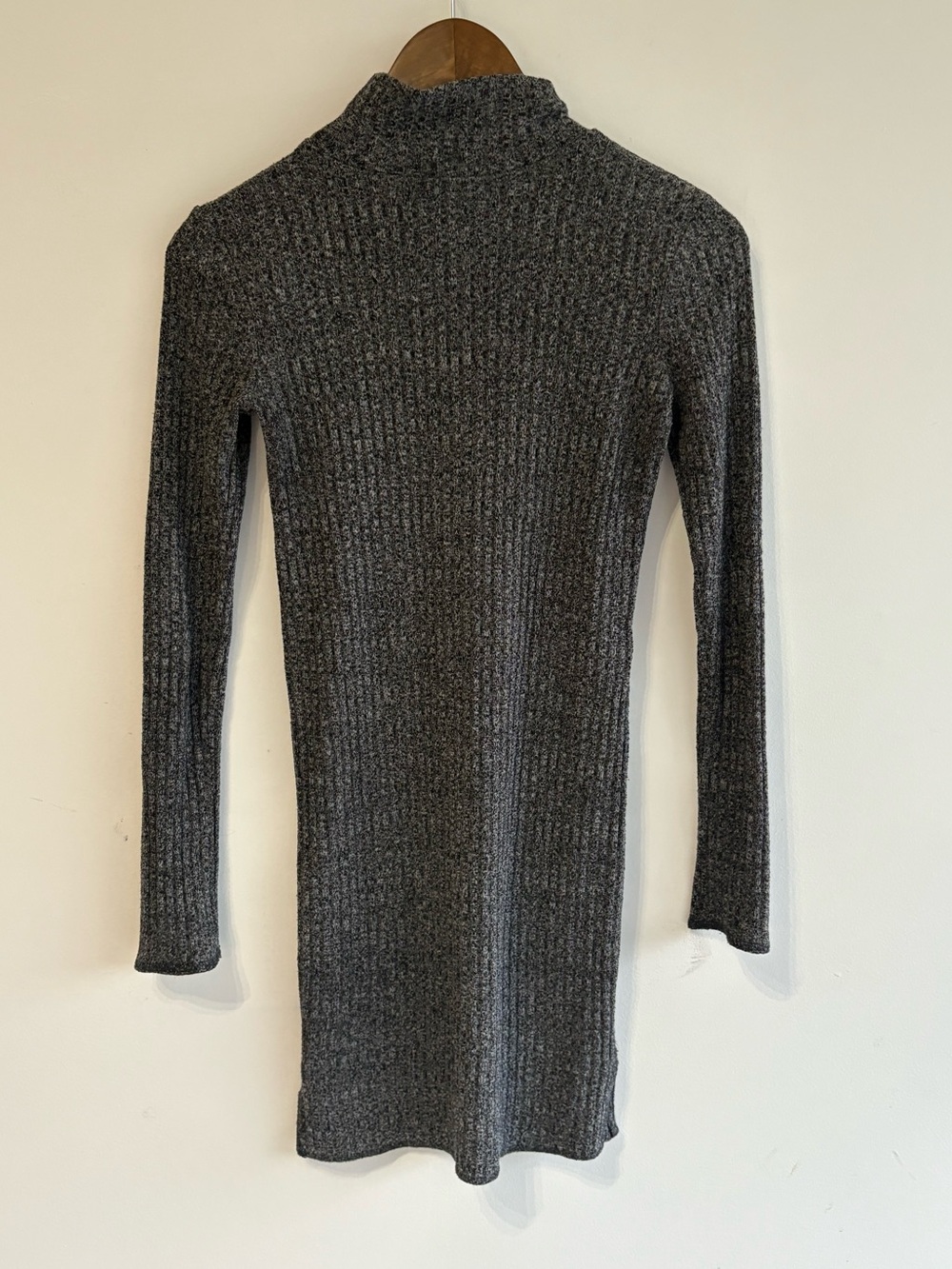 Wilfred Free Aritzia Grey Ribbed Mock Neck Sweater Dress XS - Picture 8 of 8